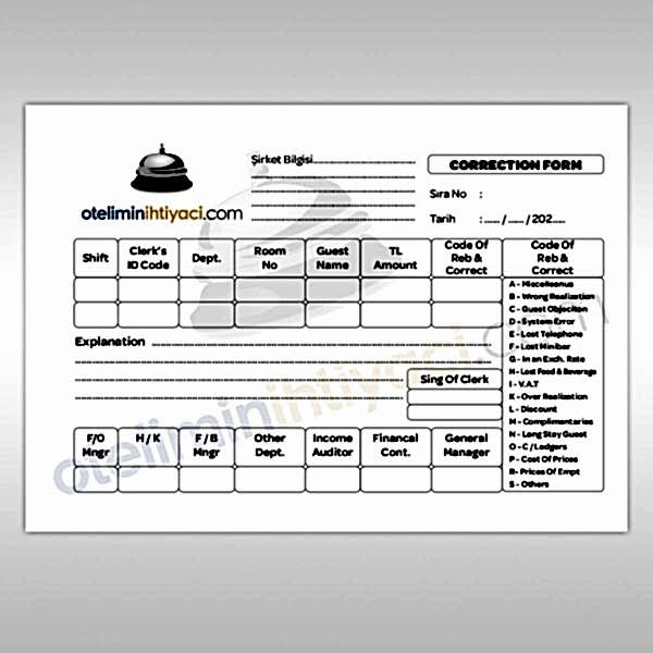 Correction Form