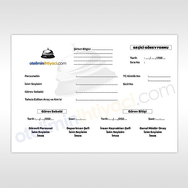 Geçici Görev Formu 1