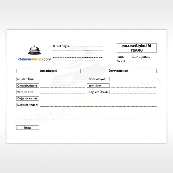 Oda Değişikliği Formu